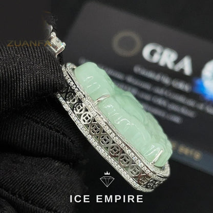 Iced Out 925 Silver Pendant