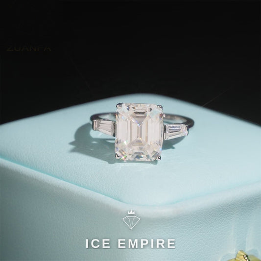 Iced Out Rose Gold Plated Moissanite Wedding Band