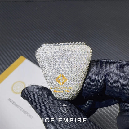 Iced Out Baguette 925 Silver Moissanite Ring