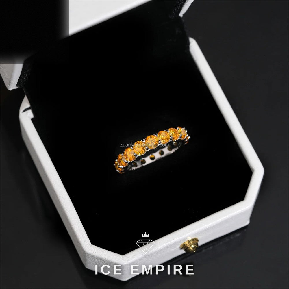 Iced Out 925 Silver Moissanite Ring