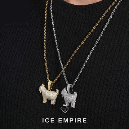 Iced Out Rose Gold Plated Moissanite Pendant