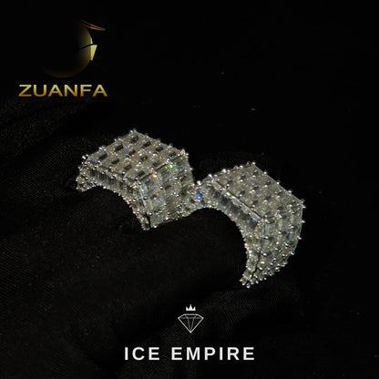 Iced Out Baguette 925 Silver Moissanite Ring