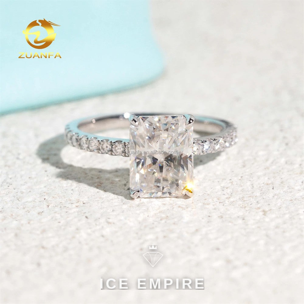 Iced Out 14K Gold Lab Grown Diamond Engagement Ring