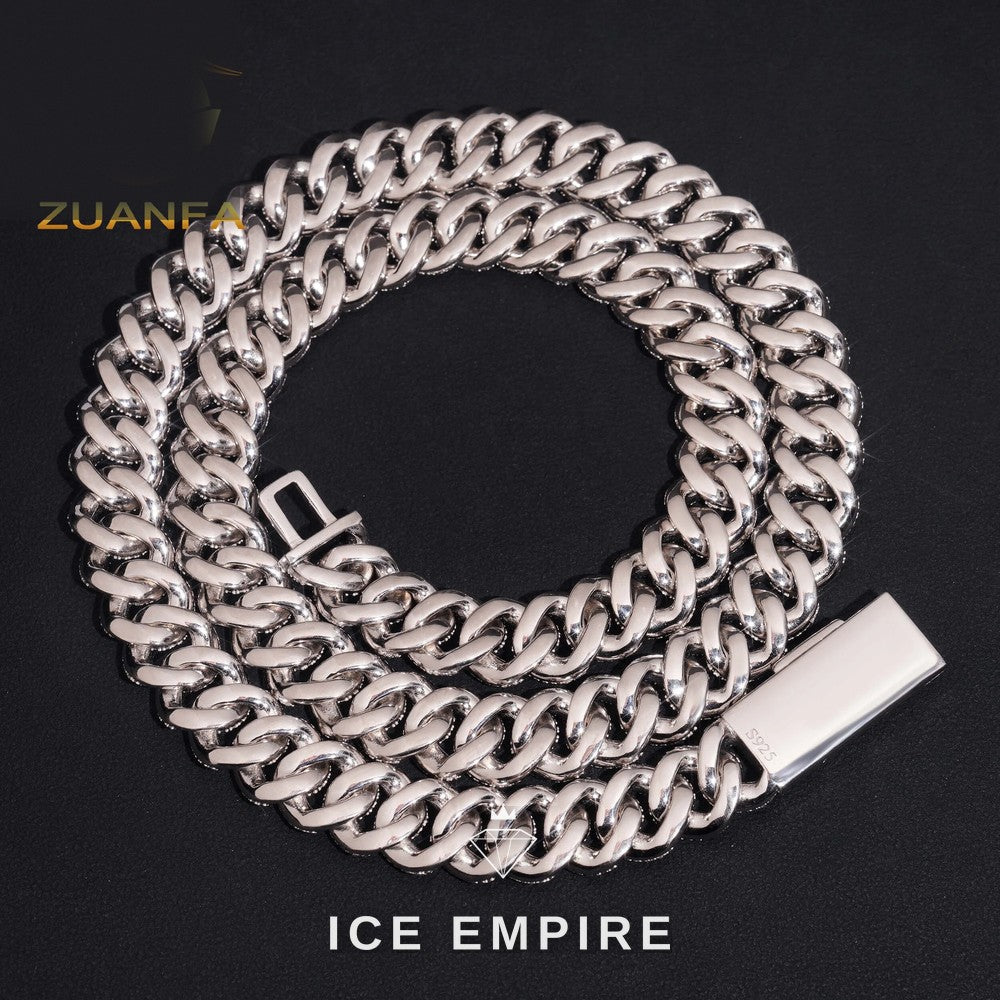 Iced Out Rose Gold Plated Moissanite Cuban Chain