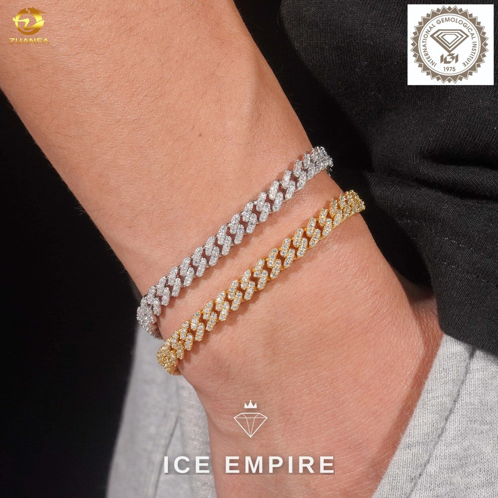 Iced Out Rose Gold Plated Lab Grown Diamond Cuban Chain