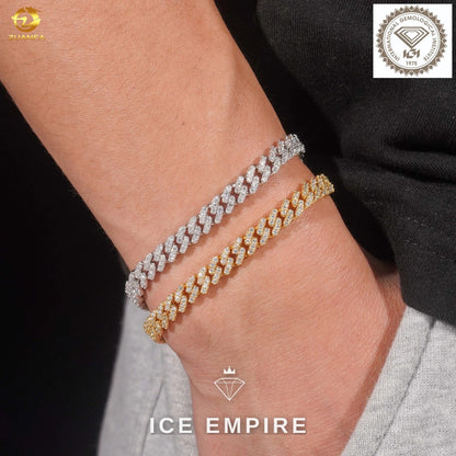 Iced Out Rose Gold Plated Lab Grown Diamond Cuban Chain