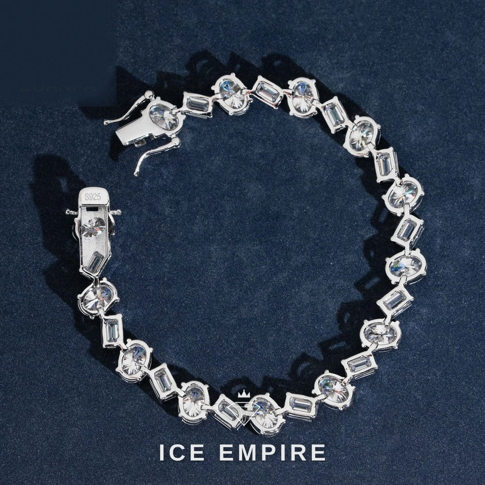 Iced Out Rose Gold Plated Moissanite Tennis Bracelet
