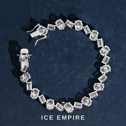 Iced Out Rose Gold Plated Moissanite Tennis Bracelet