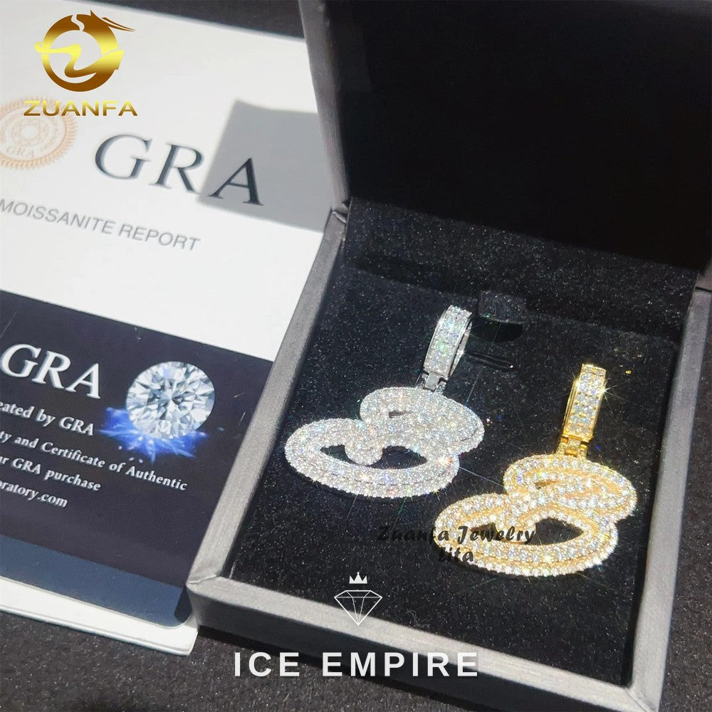 Iced Out 925 Silver Pendant