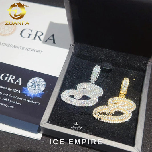Iced Out 925 Silver Pendant