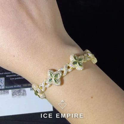 Iced Out 925 Silver Moissanite Cuban Chain