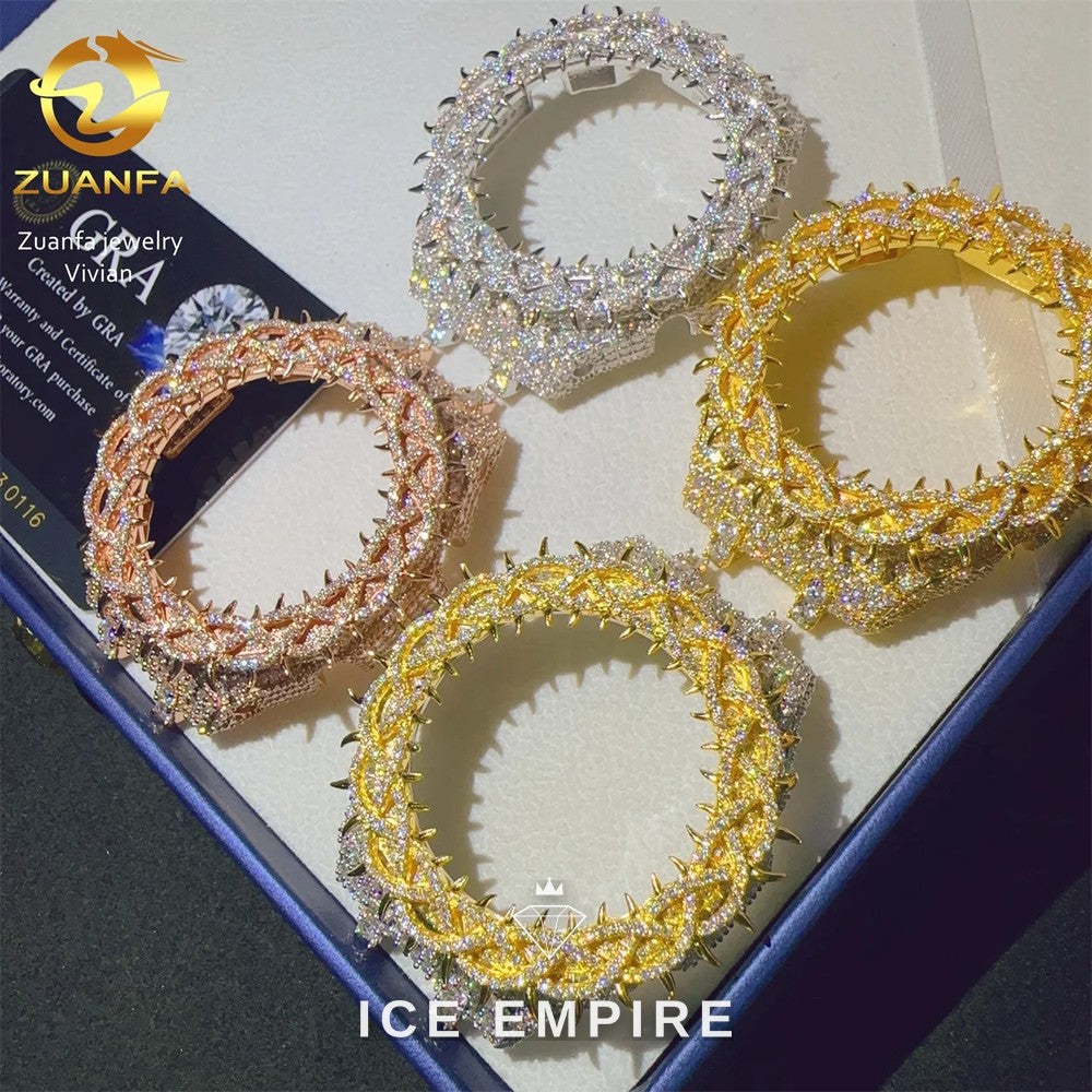 Iced Out 925 Silver Moissanite Watch