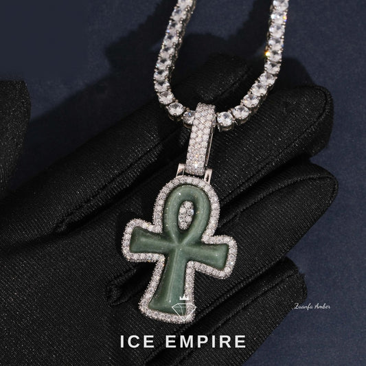 Iced Out Cross 925 Silver Moissanite Pendant