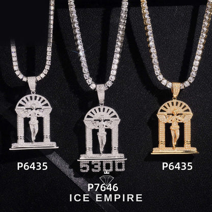 Iced Out Rose Gold Plated Moissanite Pendant