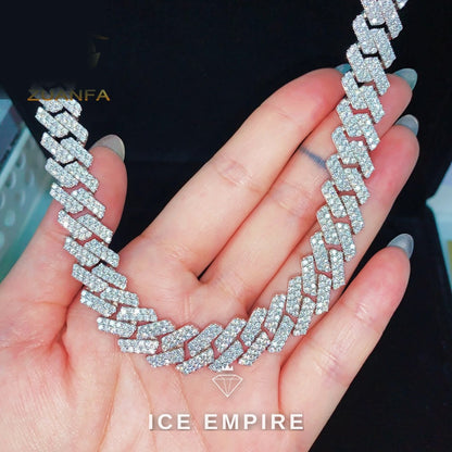 Iced Out Rose Gold Plated Moissanite Cuban Chain