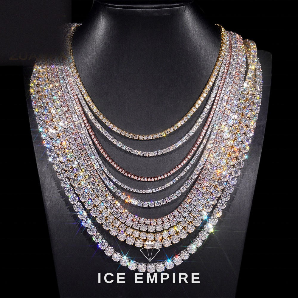 Iced Out Rose Gold Plated Moissanite Cuban Chain