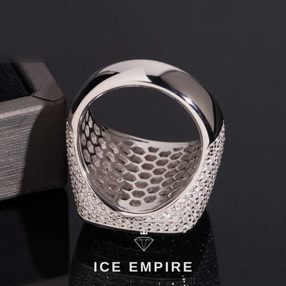 Iced Out 925 Silver Moissanite Ring