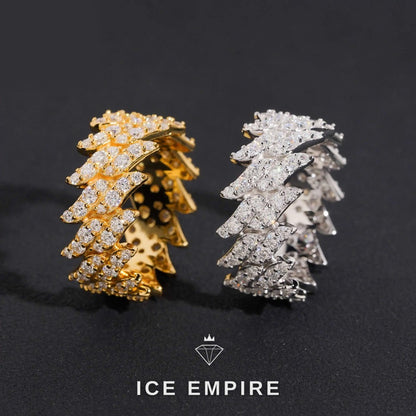 Iced Out 925 Silver Moissanite Ring