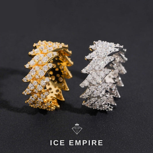 Iced Out 925 Silver Moissanite Ring