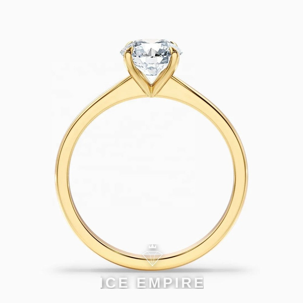 Iced Out 10K Gold Lab Grown Diamond Ring