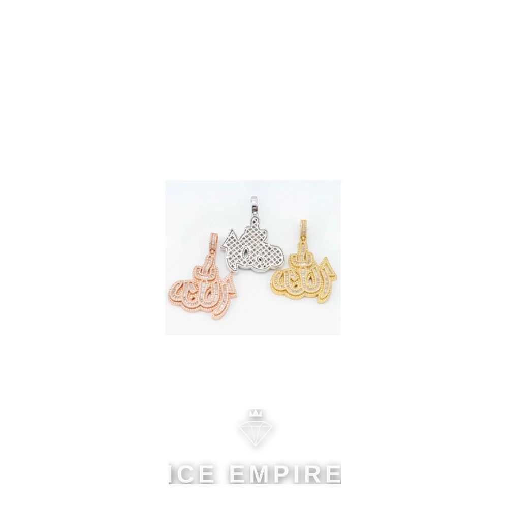 Iced Out Baguette 925 Silver Moissanite Pendant