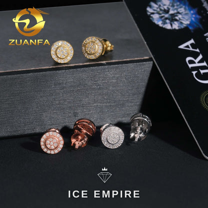 Iced Out Gold Plated Moissanite Earrings