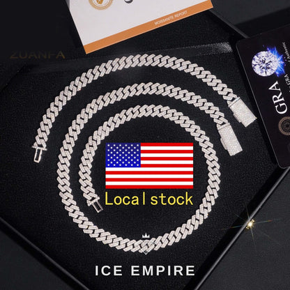 Iced Out Rose Gold Plated Moissanite Cuban Chain