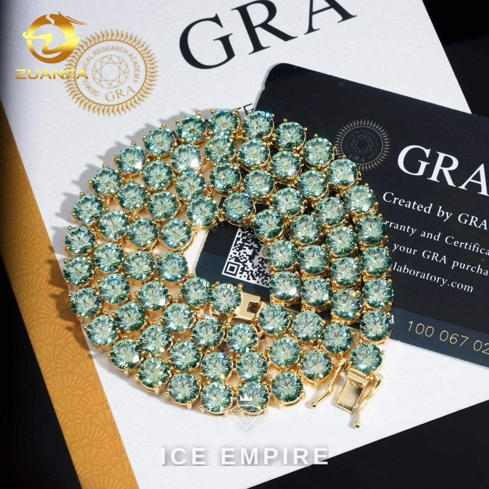 Iced Out Rose Gold Plated Moissanite Tennis Chain