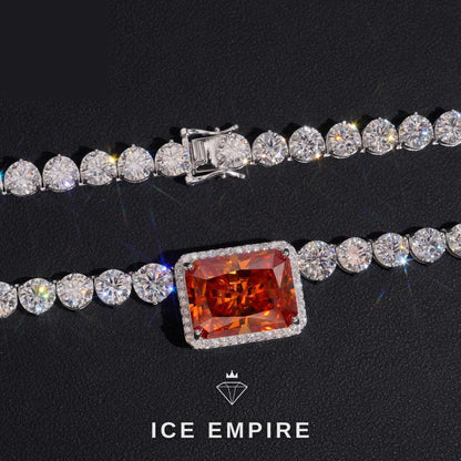 Iced Out Rose Gold Plated Moissanite Cuban Chain