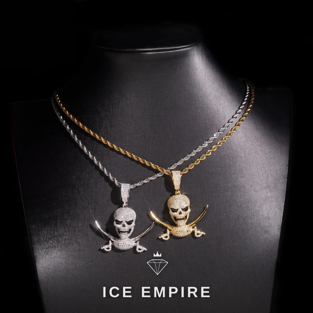 Iced Out Baguette Gold Plated Moissanite Pendant