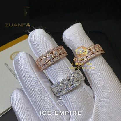 Iced Out 925 Silver Moissanite Ring