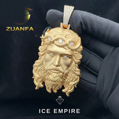 Iced Out Rose Gold Plated Moissanite Pendant