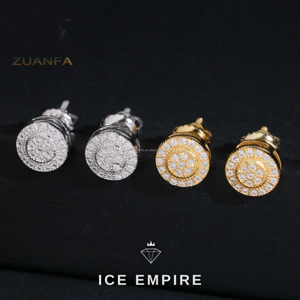 Iced Out Gold Plated Moissanite Earrings