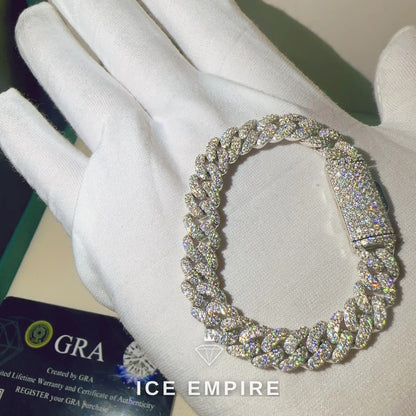 Iced Out Rose Gold Plated Moissanite Cuban Chain