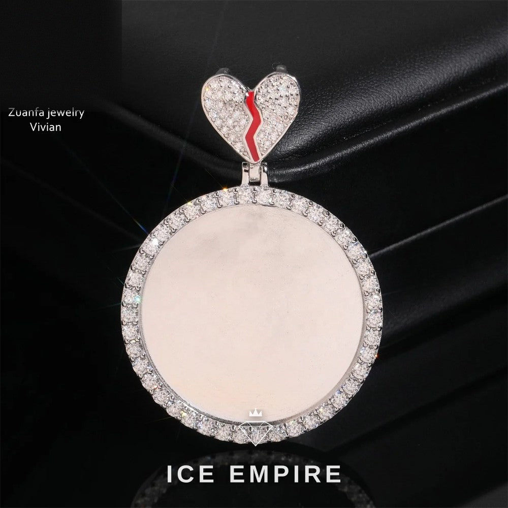 Iced Out Cross 925 Silver Moissanite Pendant