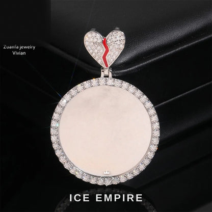 Iced Out Cross 925 Silver Moissanite Pendant
