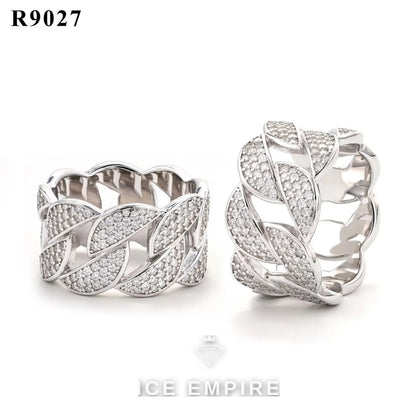 Iced Out 925 Silver Moissanite Ring