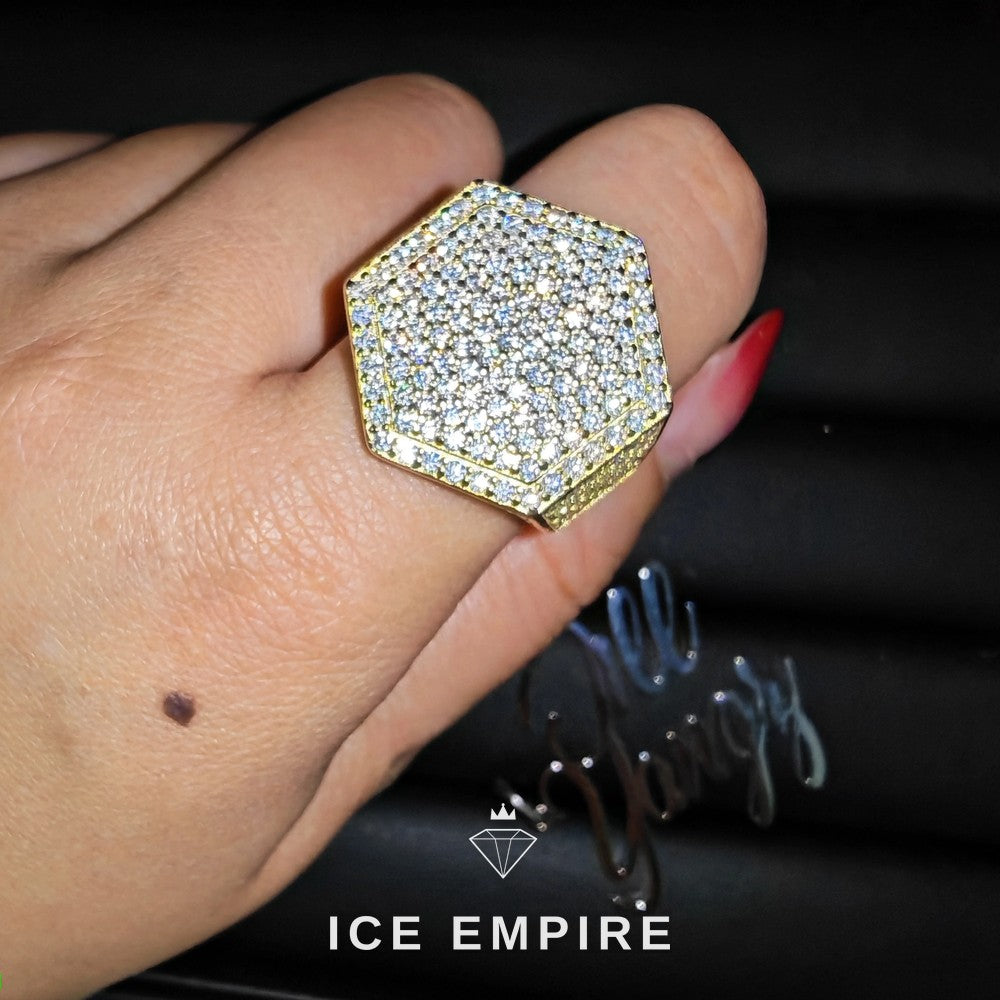 Iced Out Baguette 925 Silver Moissanite Ring