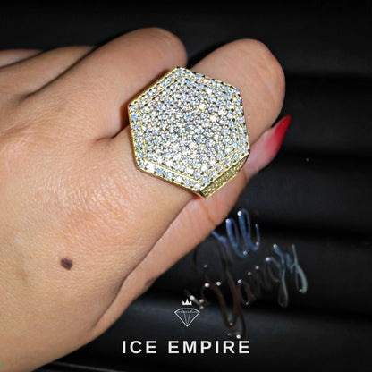 Iced Out Baguette 925 Silver Moissanite Ring