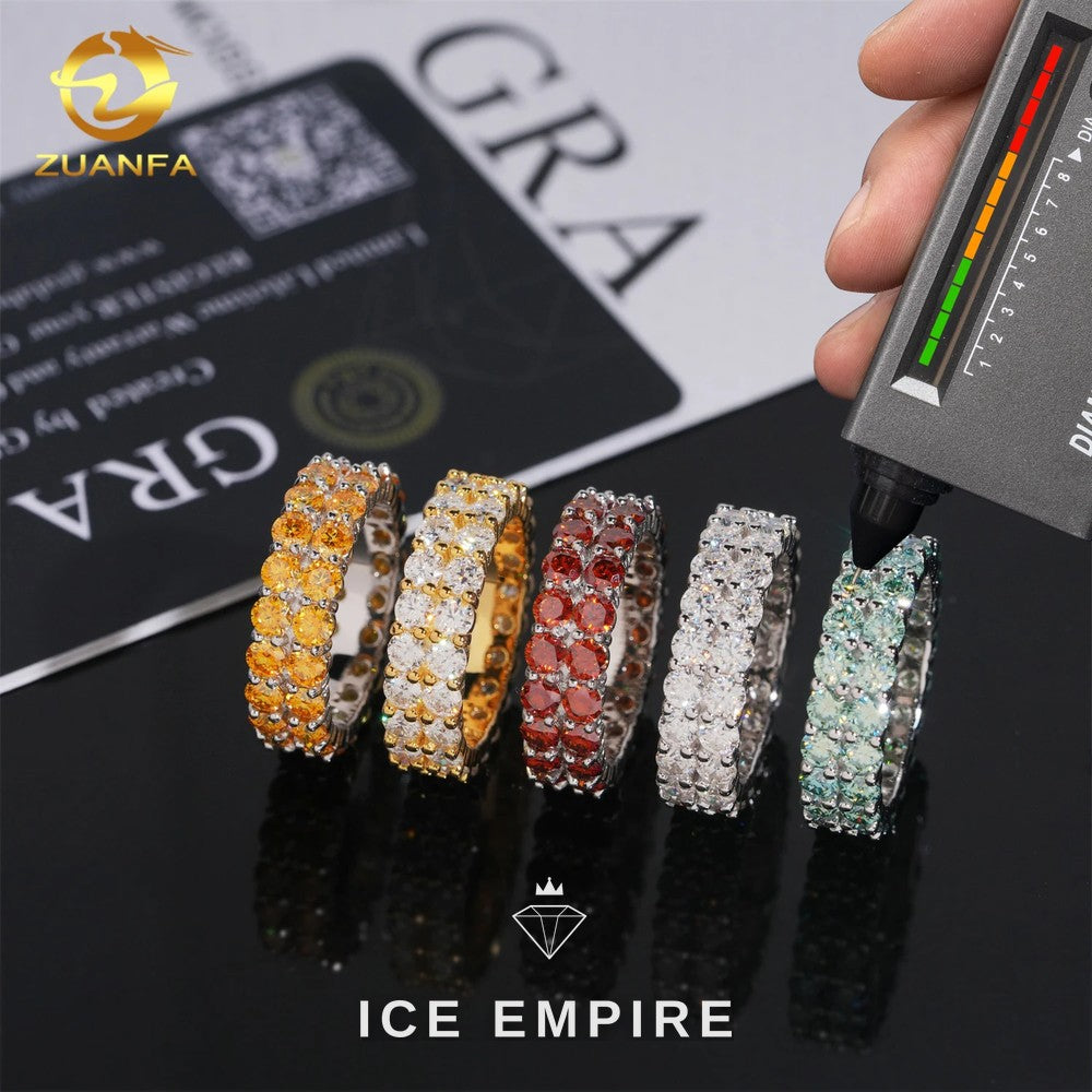 Iced Out Gold Plated Moissanite Ring