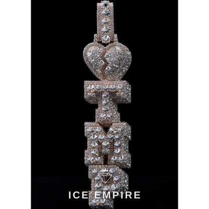 Iced Out Cross 925 Silver Moissanite Pendant