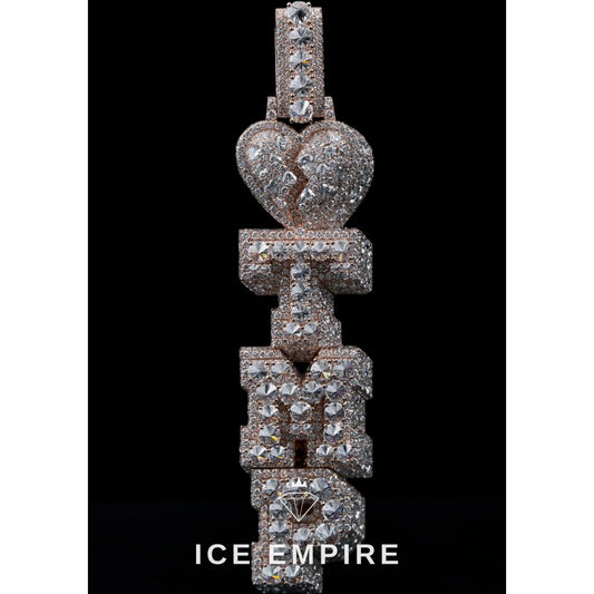 Iced Out Cross 925 Silver Moissanite Pendant