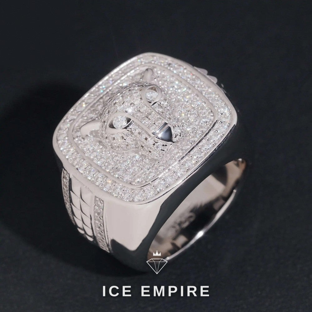 Iced Out Rose Gold Plated Moissanite Ring
