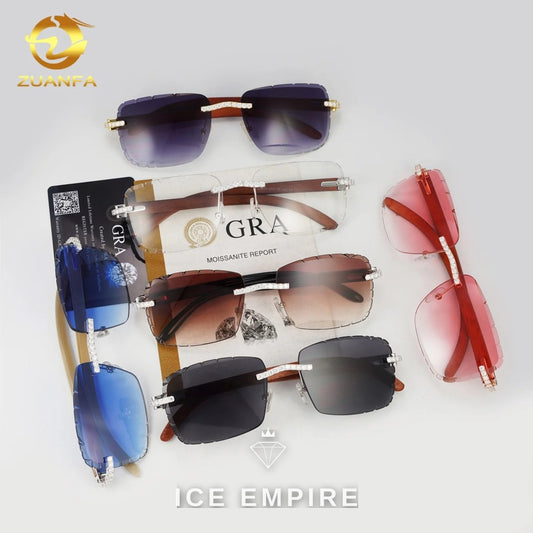Iced Out 925 Silver Moissanite Glasses