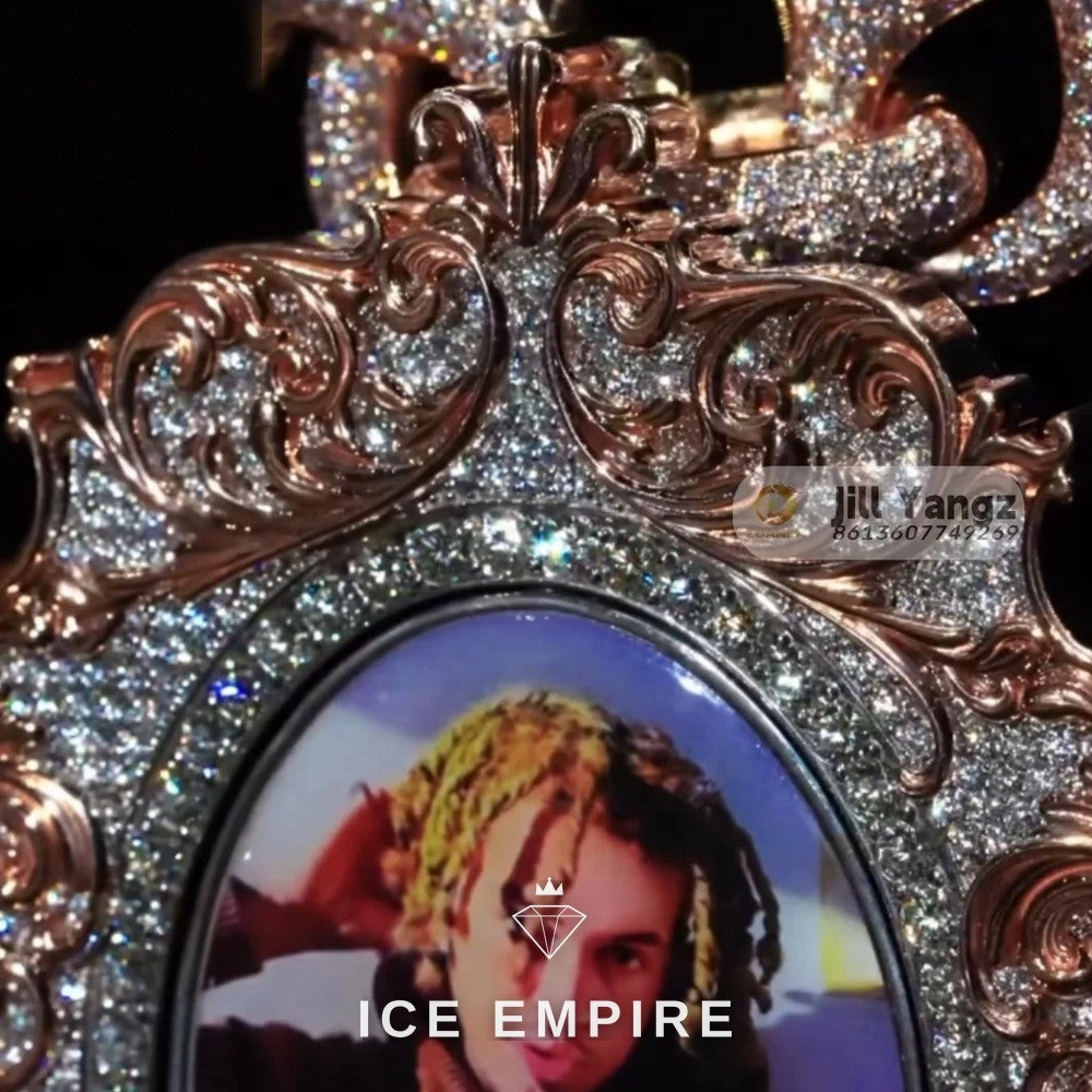 Iced Out 925 Silver Moissanite Pendant