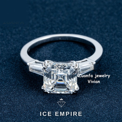 Iced Out Rose Gold Plated Moissanite Ring