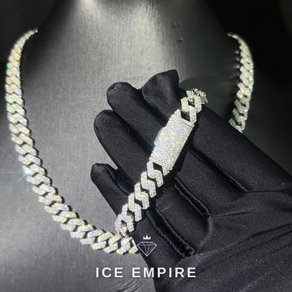 Iced Out Rose Gold Plated Moissanite Cuban Chain