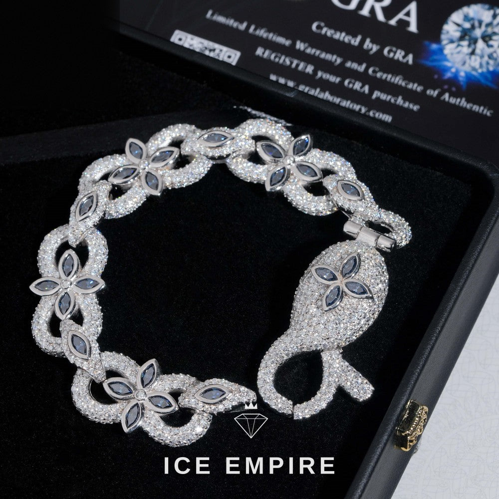Iced Out 925 Silver Moissanite Cuban Chain