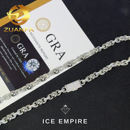 Iced Out Rose Gold Plated Moissanite Cuban Chain