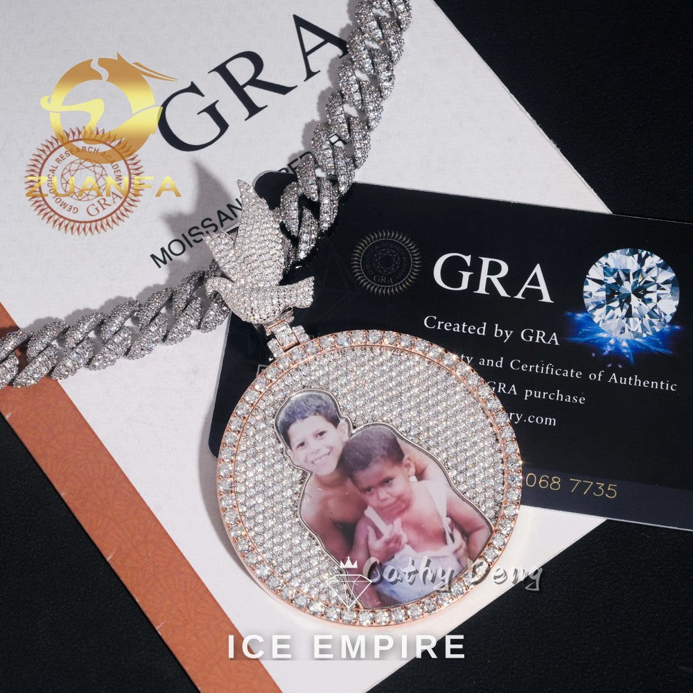 Iced Out Baguette Rose Gold Plated Pendant